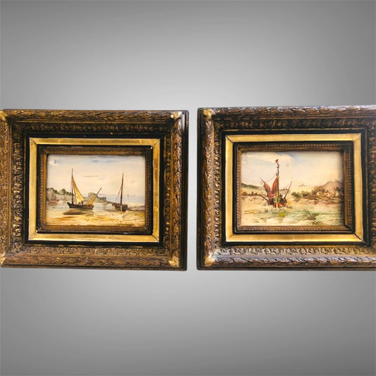 Porcelain painting, France. Signed by the artist.
Turn of the 19th century.