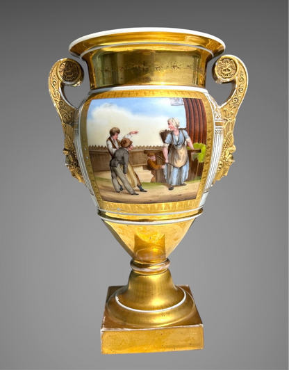 Vase with Hermes Mascarons
France, early 19th century