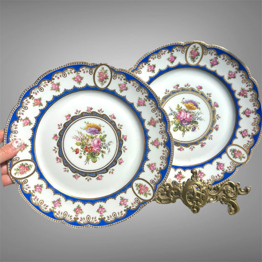 A pair of plates in the Sèvres style, France, 19th century